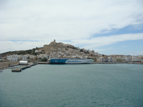 Balearia ferry in ibiza harbor photo